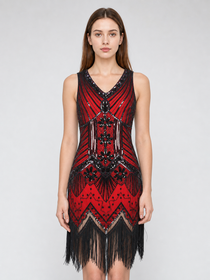 Gatsby-Style Fringe and Sequin Dress