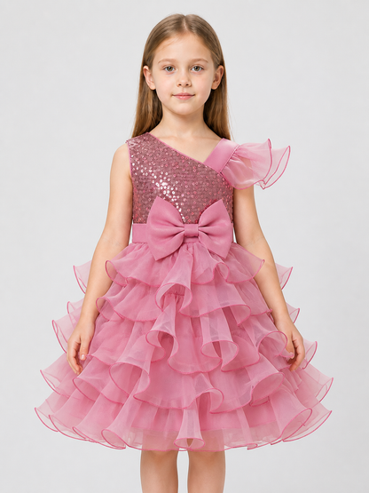 Princess Dress with Sequins, Bow, and Full Skirt Costume Dresses detail 3