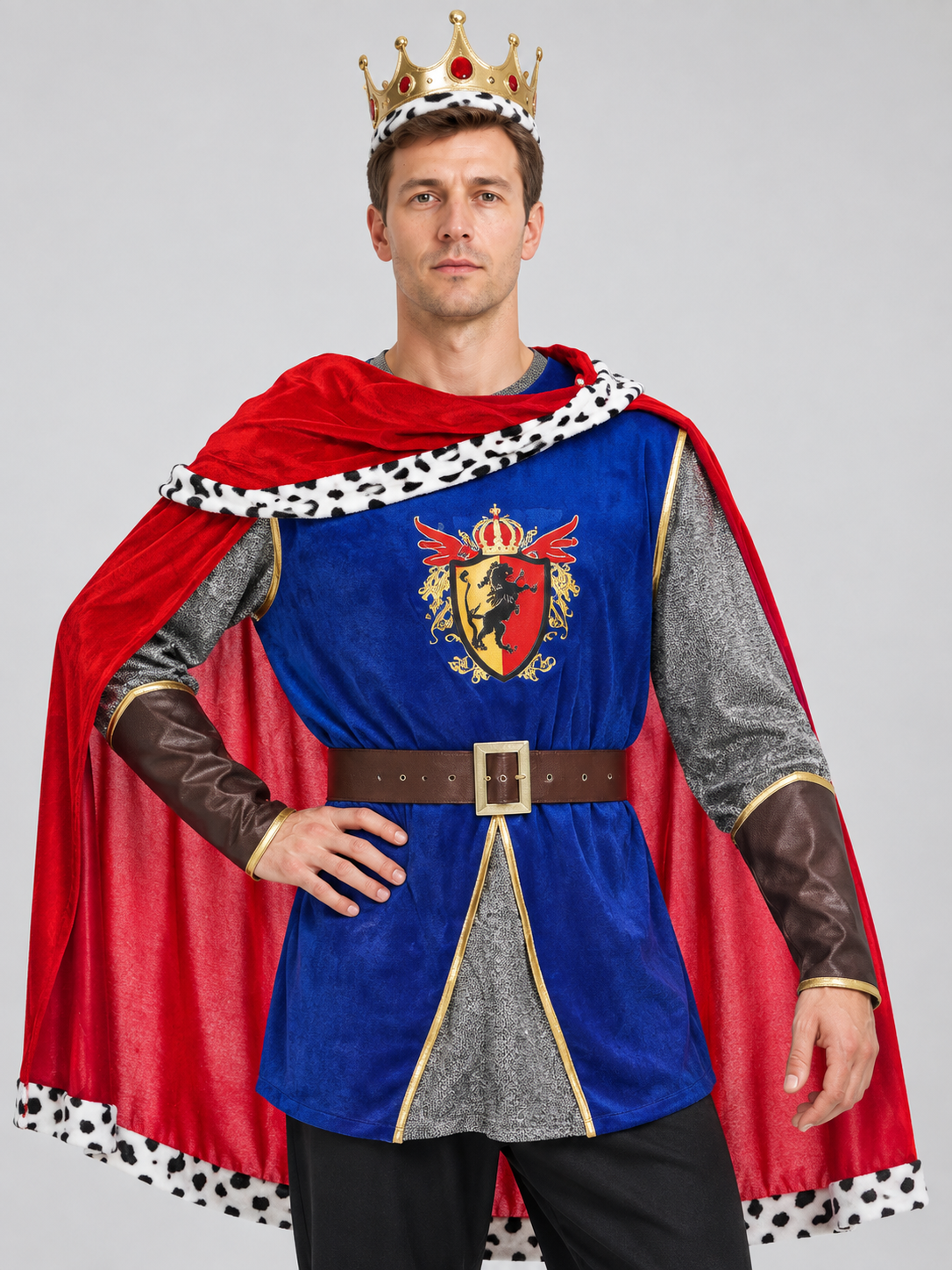 Adult Carnival Costume: Crown, Cape, Tunic