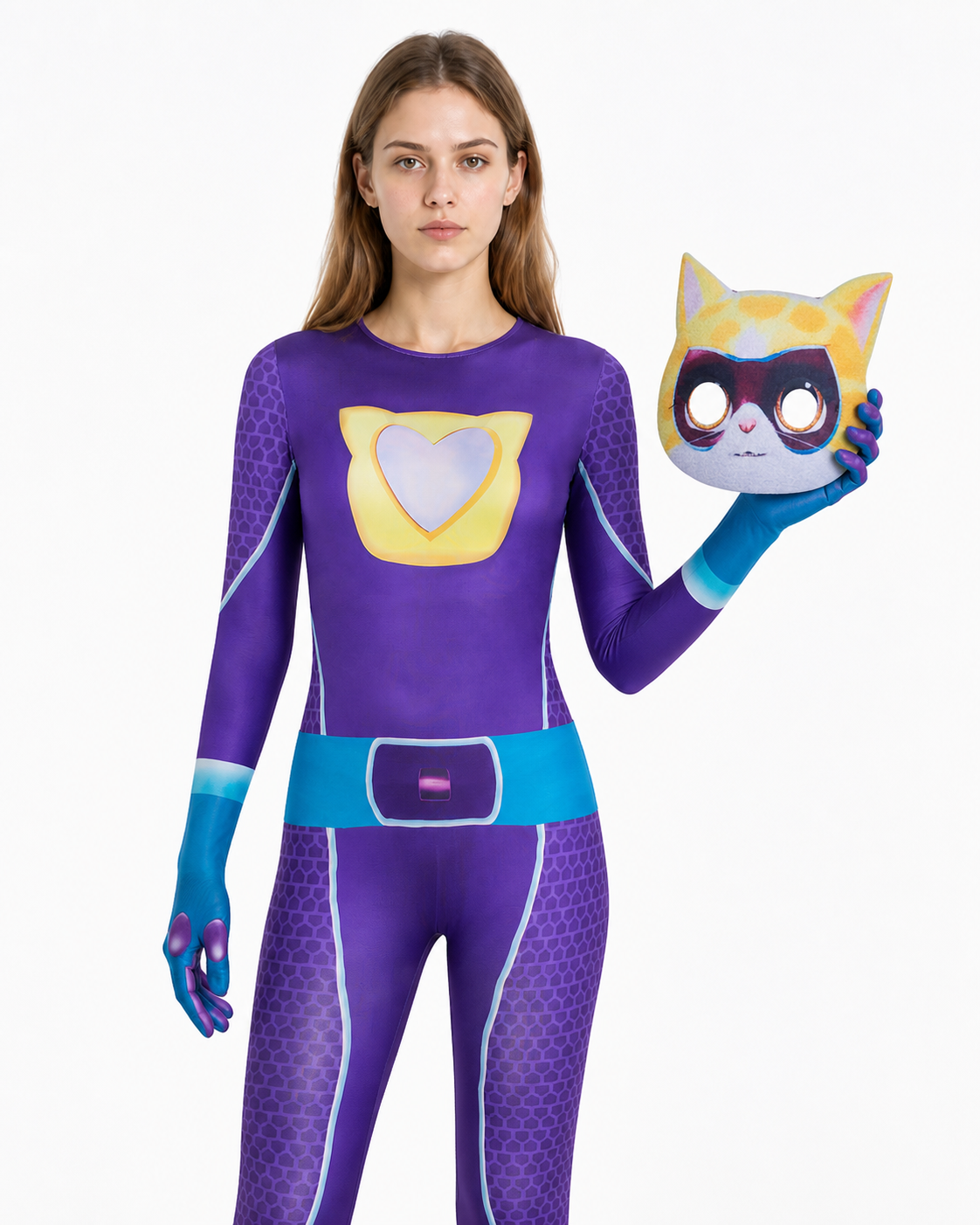 SuperKitties Carnival Costume, One-Piece with Mask Costume Masks detail 2