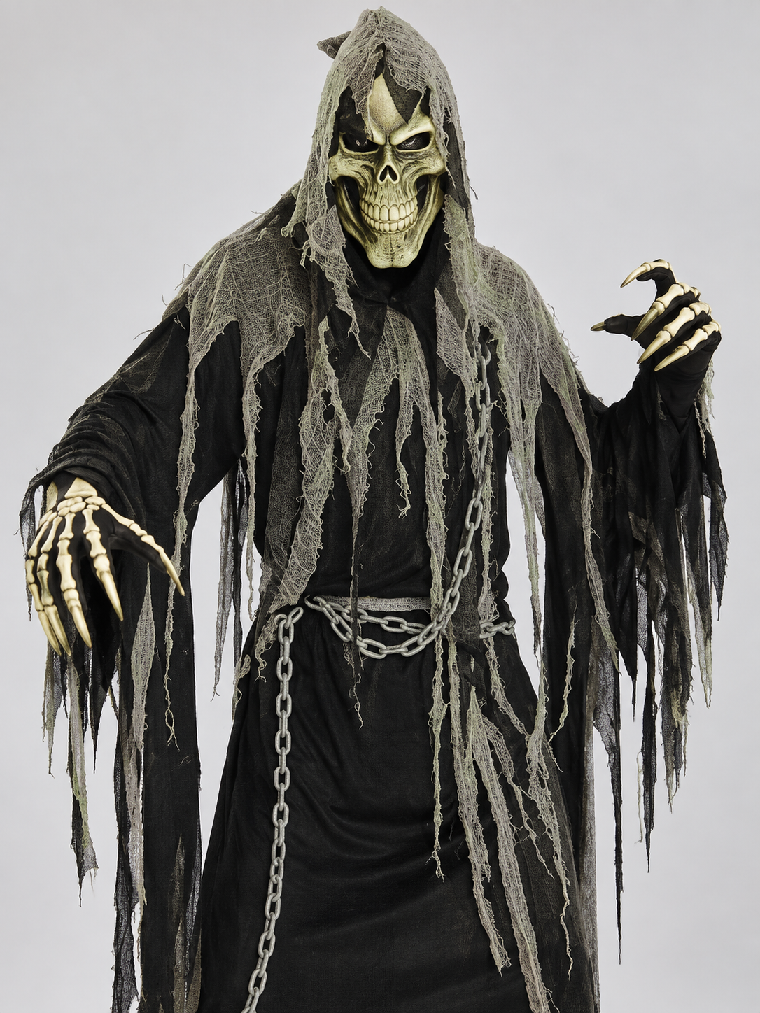 Halloween Carnival Costume, Robe, Skull Mask