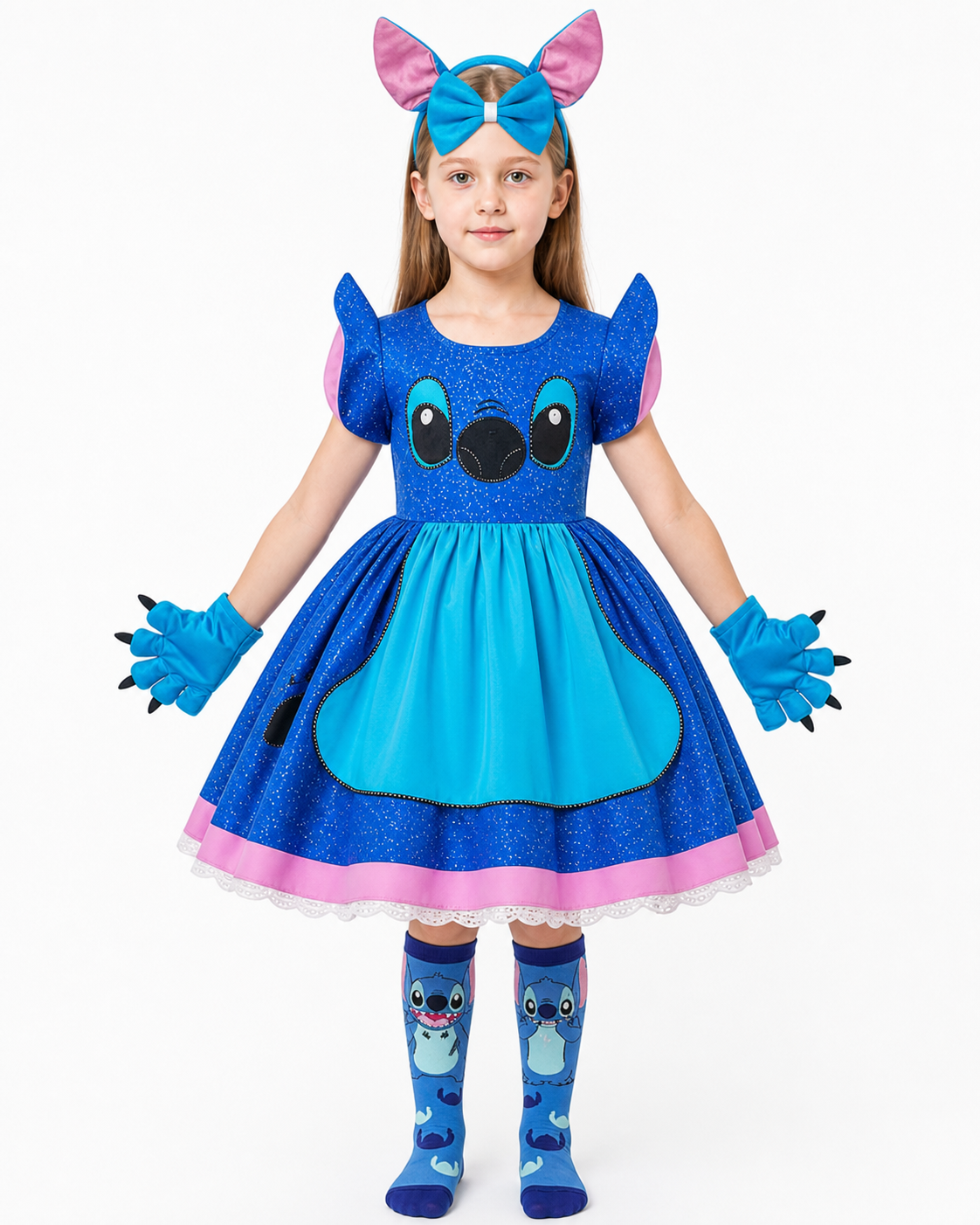 Stitch Halloween Costume Dress with Ears Costume Dresses detail 2