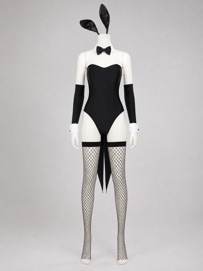 Bunny Costume with Ears, Bows, and Gloves