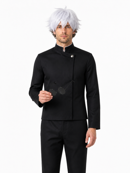 Satoru Gojo Cosplay Costume with Wig and Glasses Costume Wigs detail 3