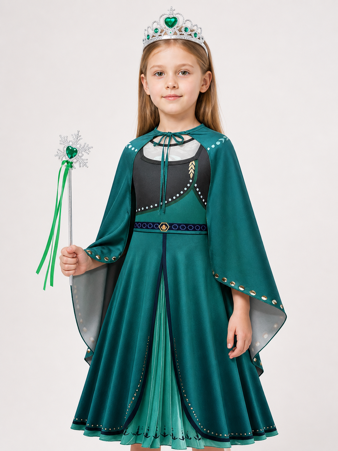 Turquoise Princess Costume for Halloween Costumes detail 2
