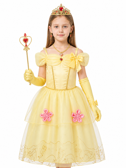 Princess costume with a full skirt and crown for Halloween Costume Headwear detail 3
