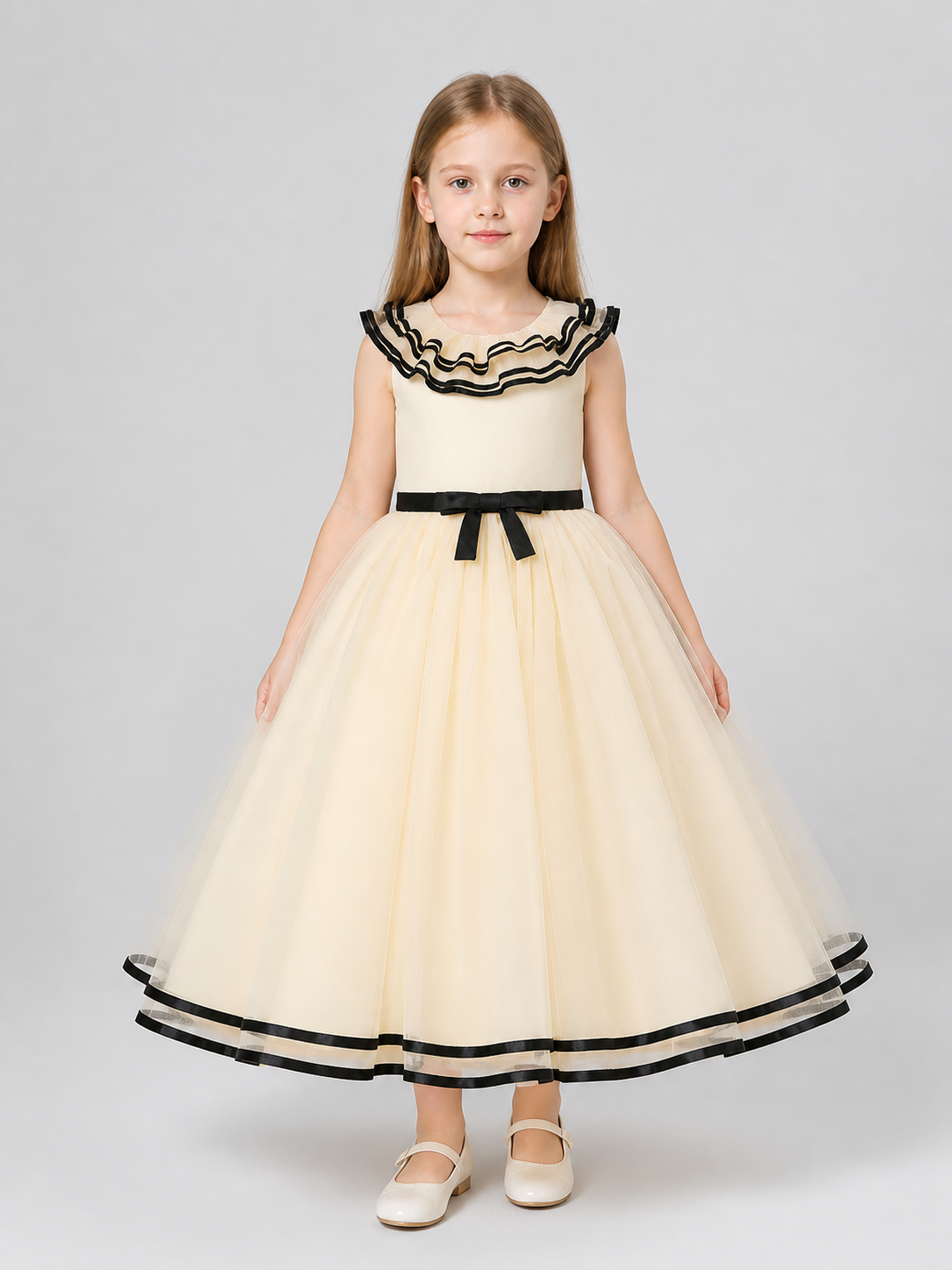 Festive Dress with a Full Tulle Skirt and Bow Costume Dresses detail 3