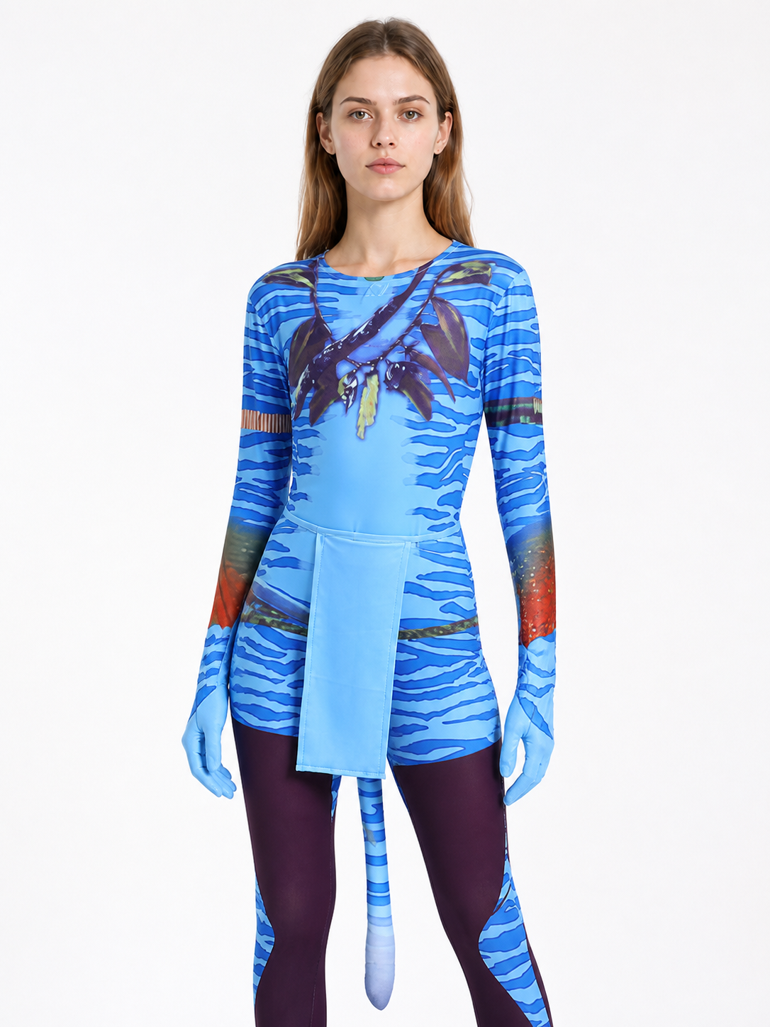Avatar Cosplay Jumpsuit Costume with Tail Costumes detail 2