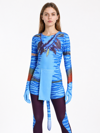 Avatar Cosplay Jumpsuit Costume with Tail Costumes detail 2