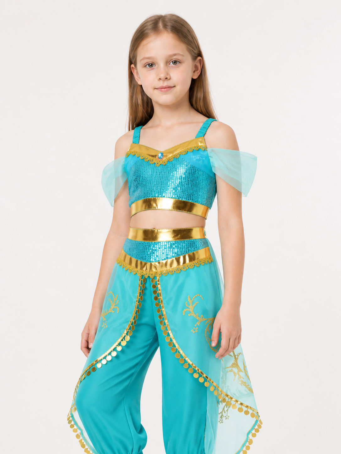 Princess Costume (Top and Pants) for Halloween Costumes detail 2