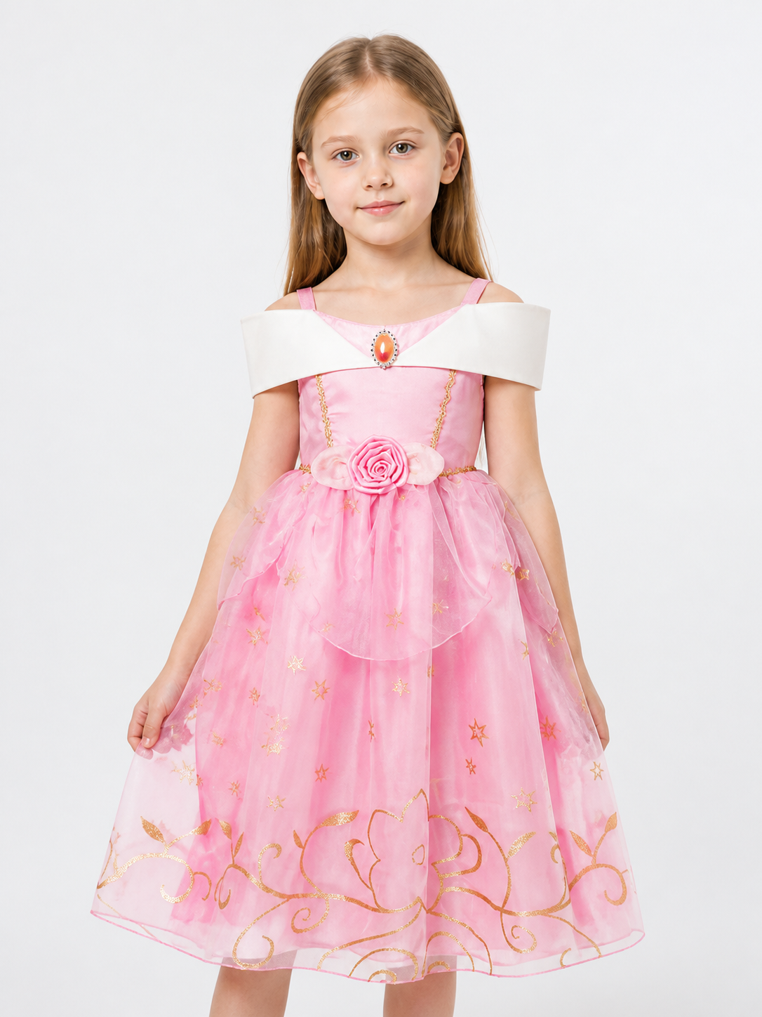Princess Costume in Pink and Gold Tones