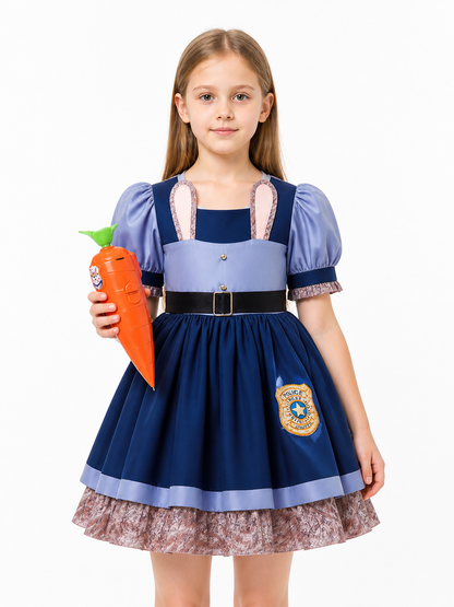Police Rabbit Carnival Costume with Carrot