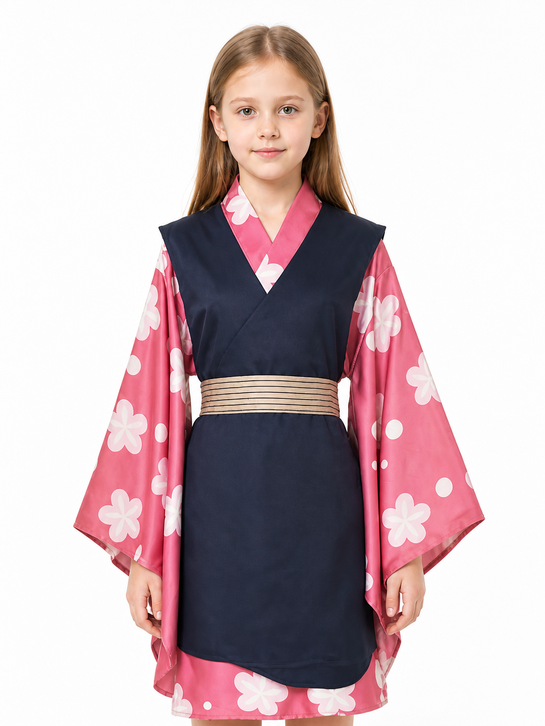 Anime Cosplay Costume with Floral Pattern and Wide Sleeves Costumes detail 3