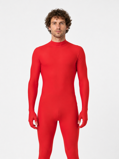 Red Zentai Jumpsuit with a High Collar product detail 3