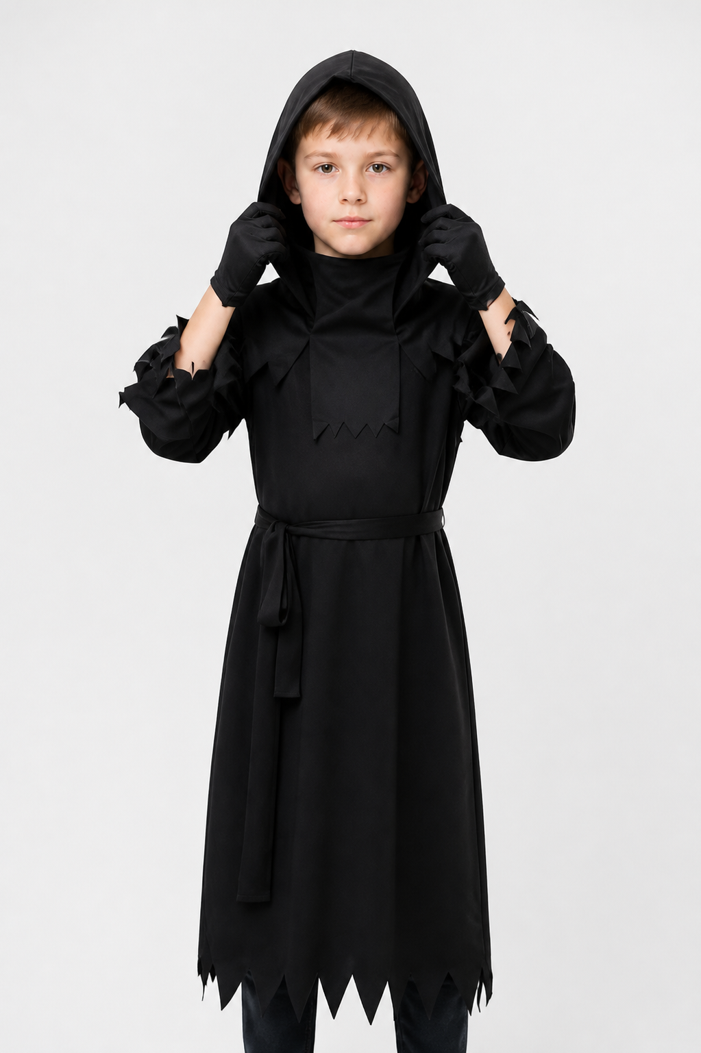 Hooded Cloak Costume with Glowing Eyes Costume Capes detail 3