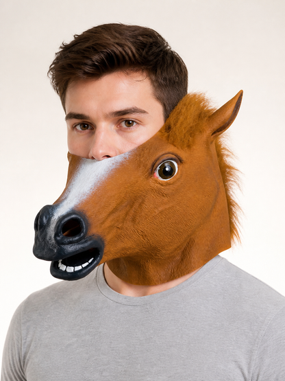 Halloween Horse-Head Carnival Headpiece Costume Headwear detail 2