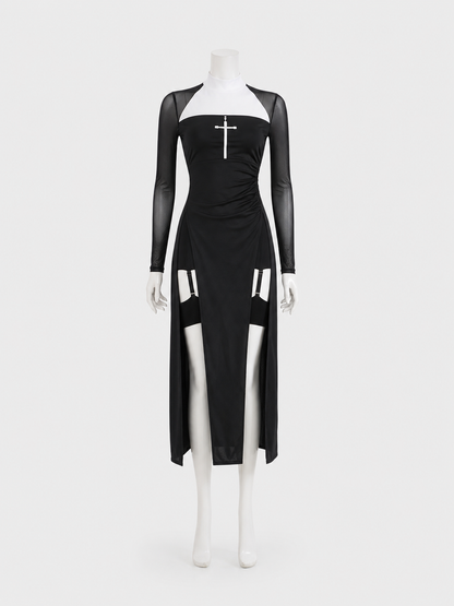 Nun-Style Carnival Costume with Headwear