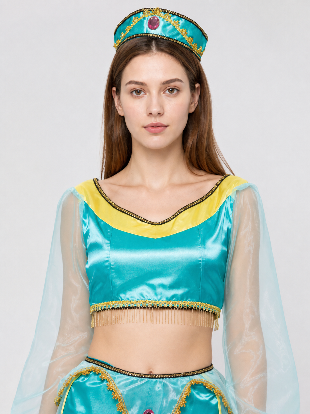 Cosplay Costume: Top, Pants, and Headpiece Costume Headwear detail 2