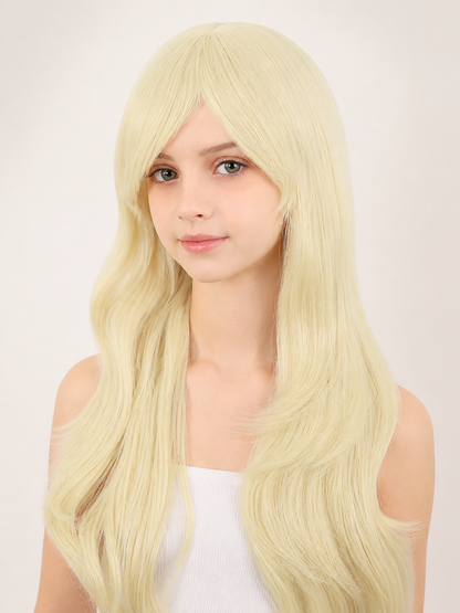 Golden Carnival Wig for Halloween and Cosplay Costume Wigs detail 2