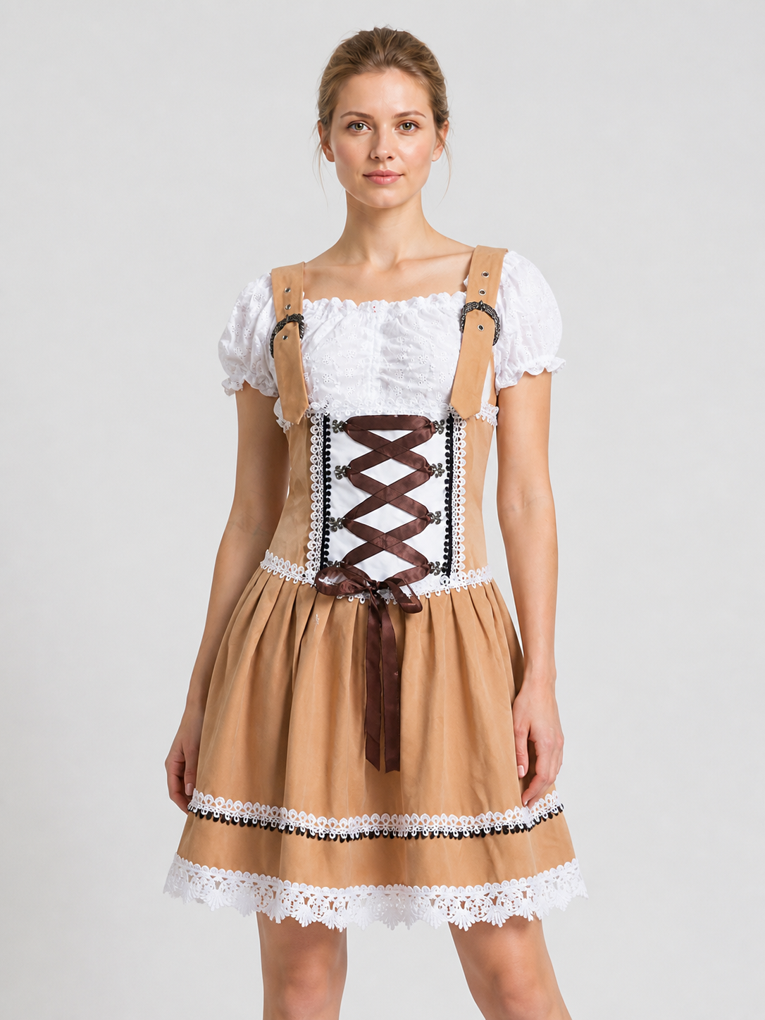 Oktoberfest Dress with Lace and Lacing, S–XXL product detail 3