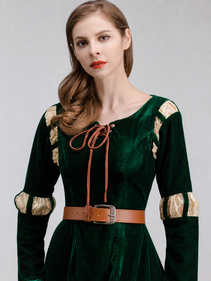 Vintage palace dress with gold decoration