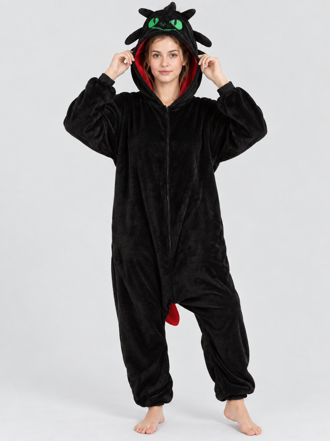 Black Dragon Hooded Kigurumi Pajama