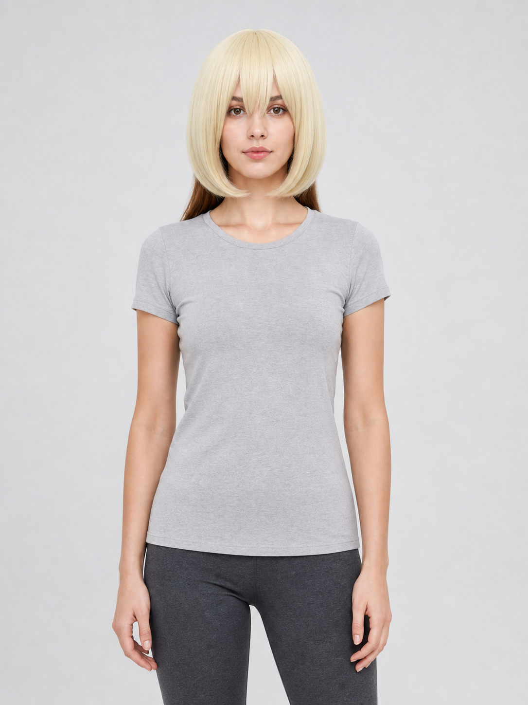 Falin Cosplay Wig, Light-Colored Bob with Bangs