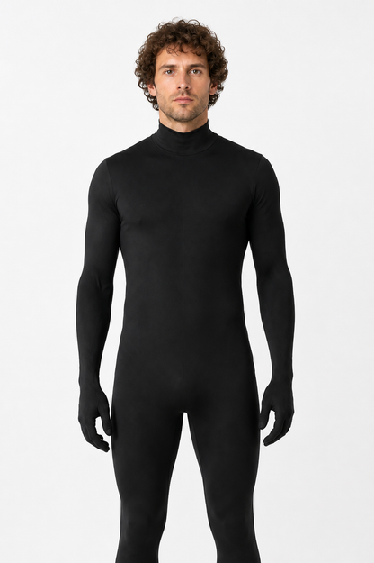 Hooded zentai jumpsuit with an open face product detail 3