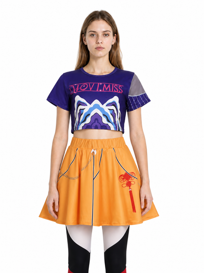 Two-Piece Cosplay Costume with Top and Skort Costumes detail 3