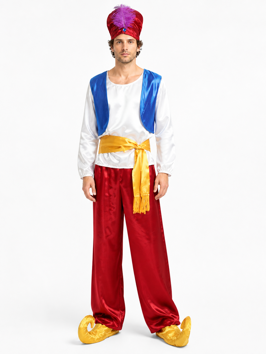 Fantasy Carnival Costume with Hat and Belt Costume Headwear detail 3