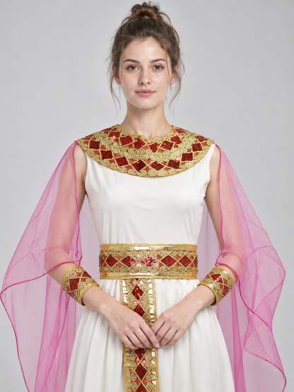 Egyptian-Style Carnival Costume with Cape and Belt
