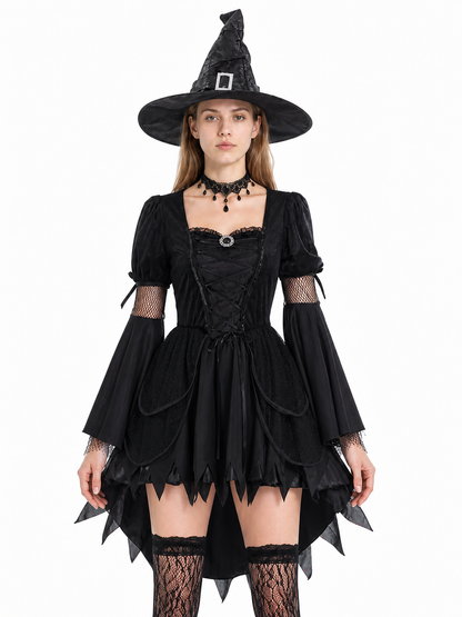 Witch Costume: Dress, Hat, Choker, and Stockings Costume Dresses detail 3
