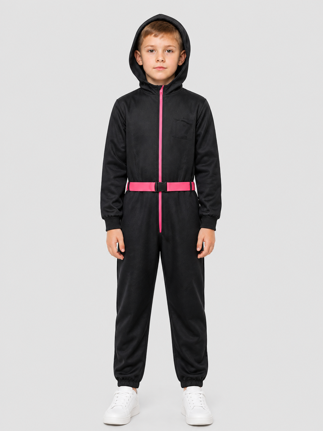 Money Heist Dali Cosplay Costume, Black Jumpsuit Costumes detail 3