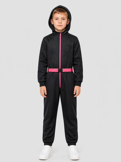 Money Heist Dali Cosplay Costume, Black Jumpsuit Costumes detail 3