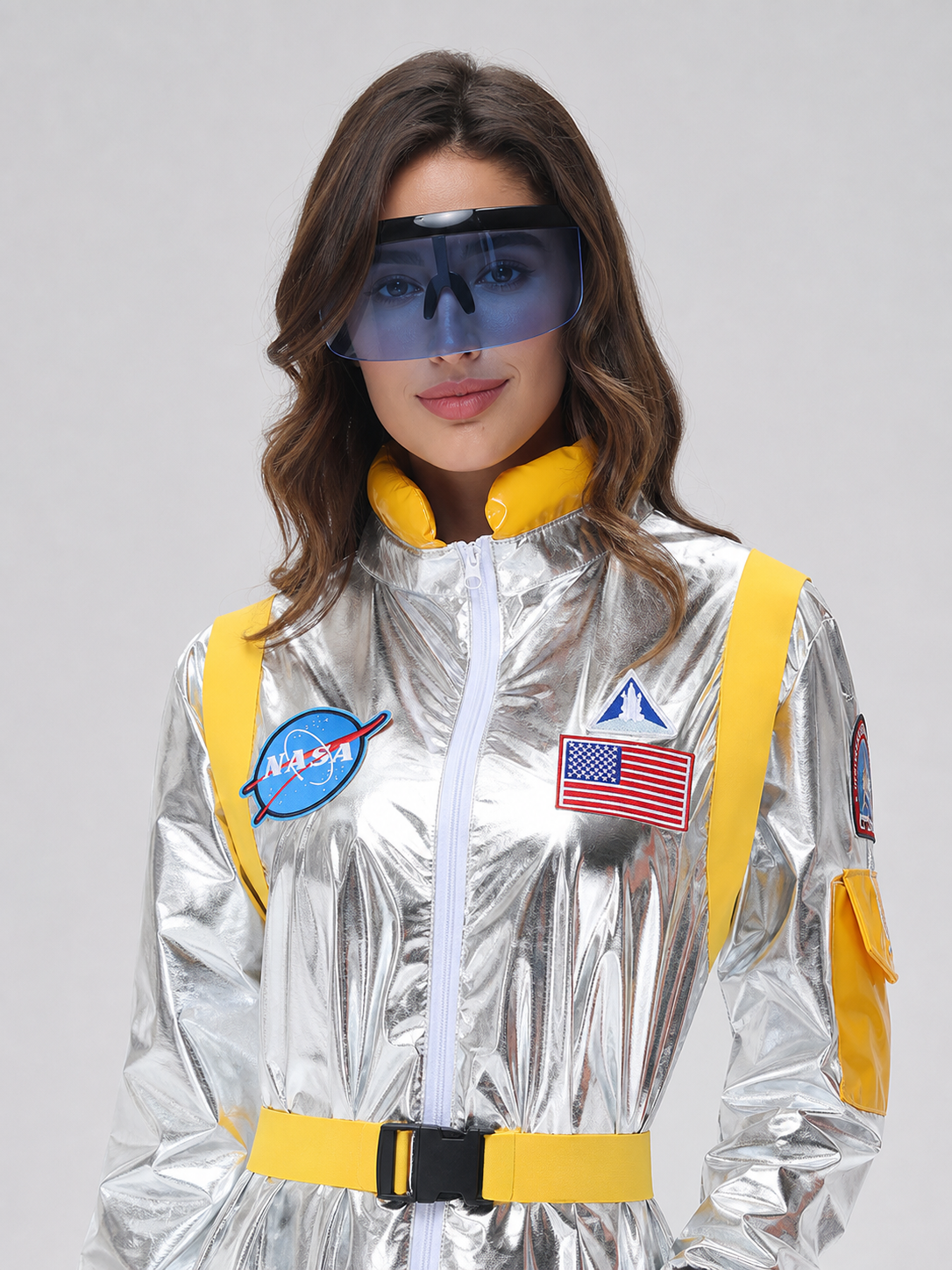 Silver Astronaut Jumpsuit for Cosplay