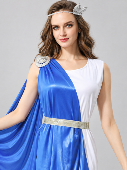 Costume with a Floor-Length Dress and Asymmetrical Draping Costume Dresses detail 2