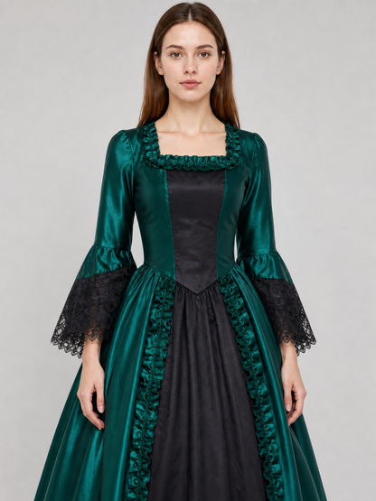 Gothic Victorian Dress with Wide Sleeves