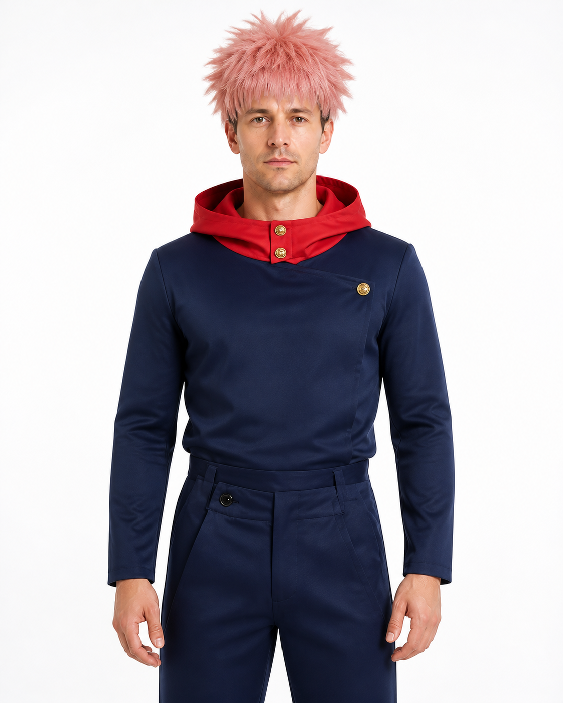 Hooded Cosplay Costume with Pants and Wig Costume Wigs detail 3