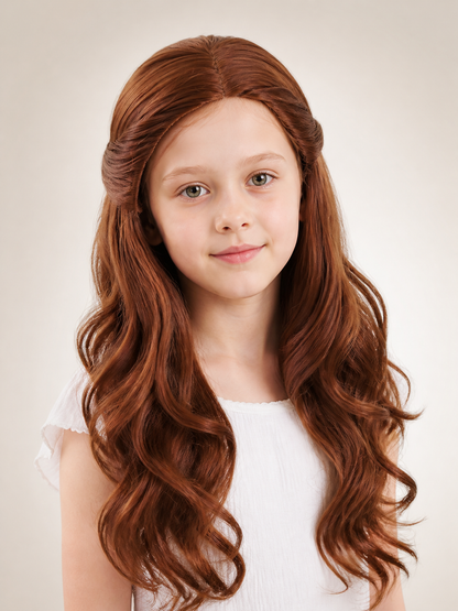 Long Wavy Brown Carnival Wig Costume Wigs detail 2