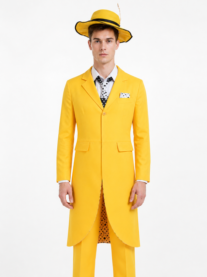 Yellow Cosplay Costume with Long Jacket and Hat Costume Headwear detail 2