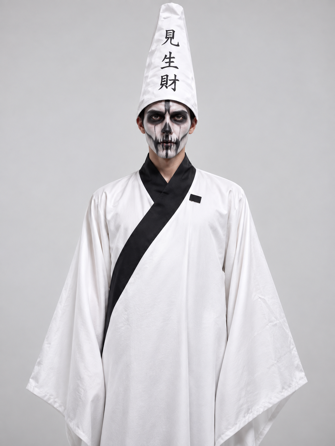 Adult Halloween Carnival Costume with Cone Hat