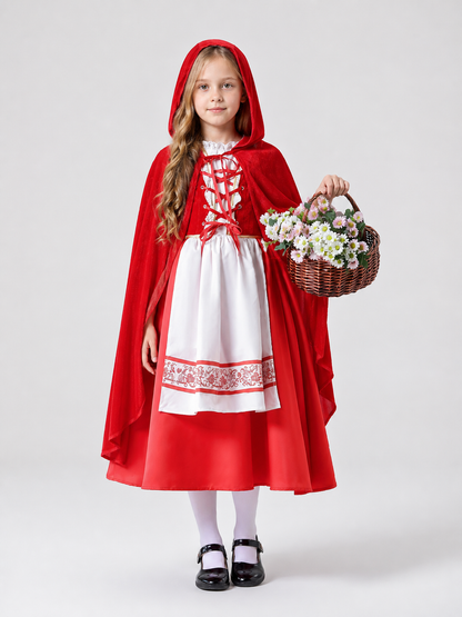 Children's Little Red Riding Hood Costume: Dress and Cape Costume Dresses detail 2