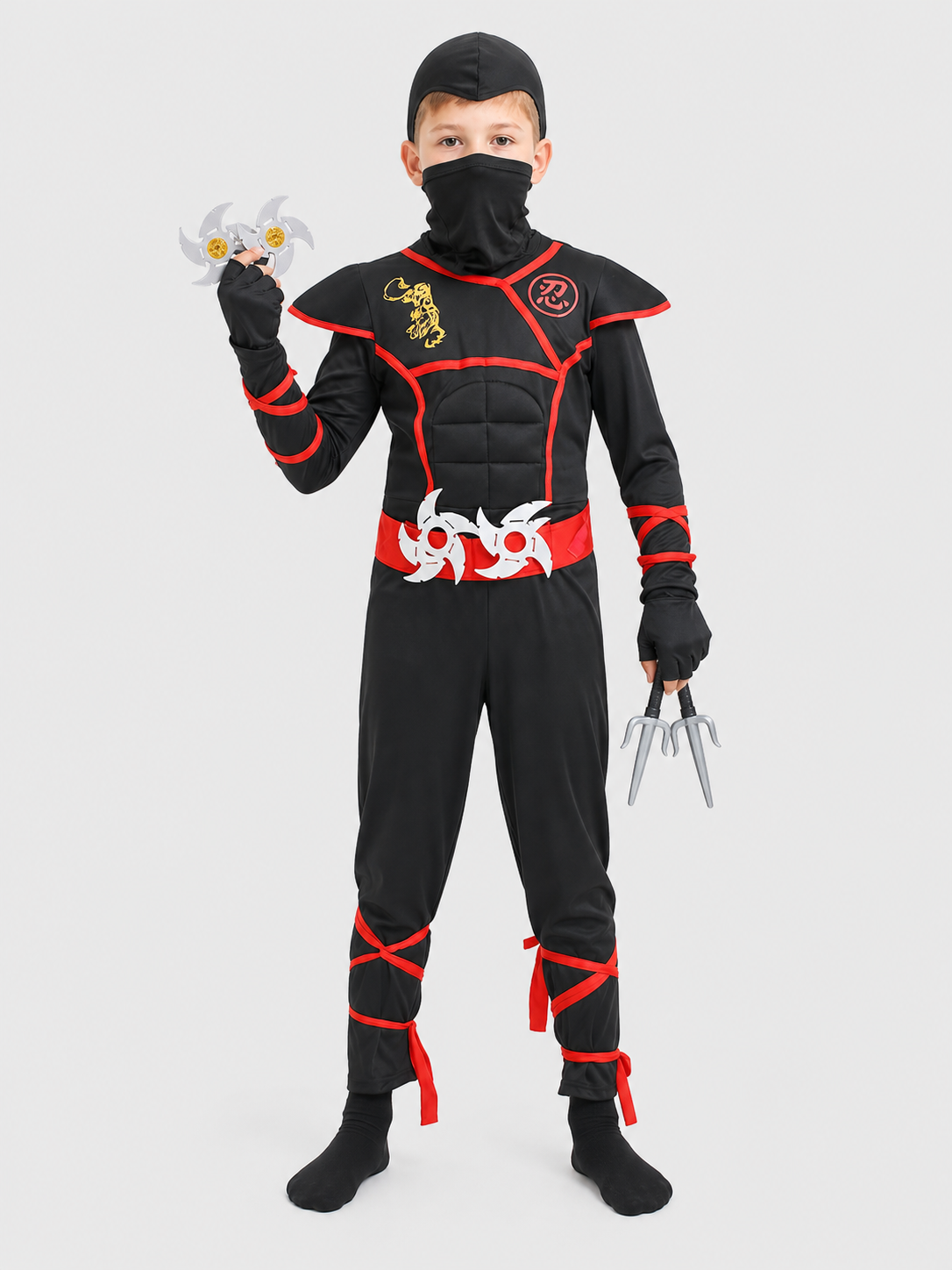 Ninja Cosplay Costume with Mask and Accessories Costume Masks detail 3