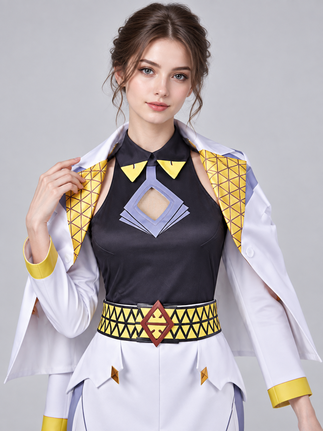 Anna Cosplay Costume: Jacket, Top, Skirt, Belt