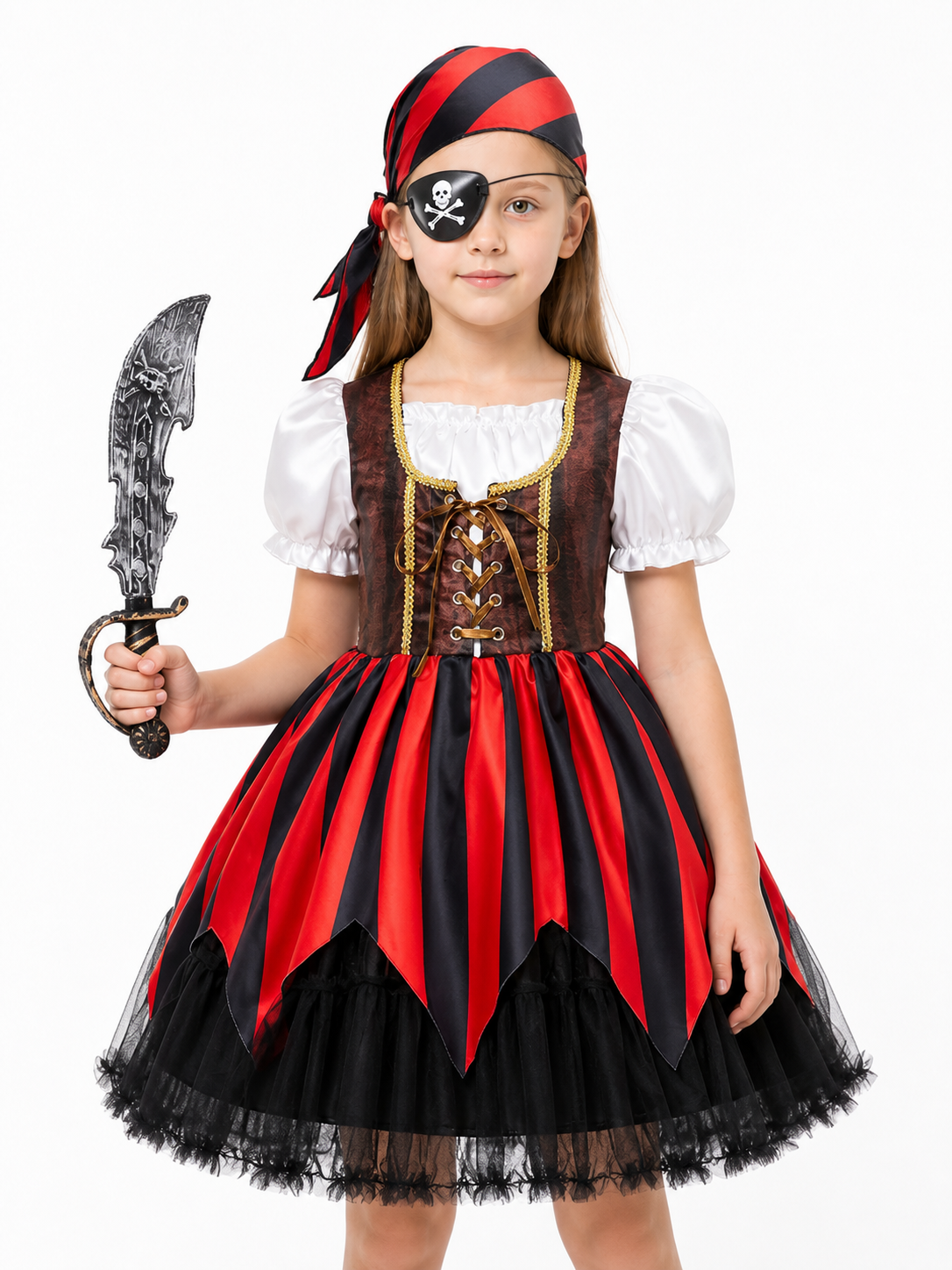 Pirate Costume with Dress and Accessories for Carnival Costume Dresses detail 3