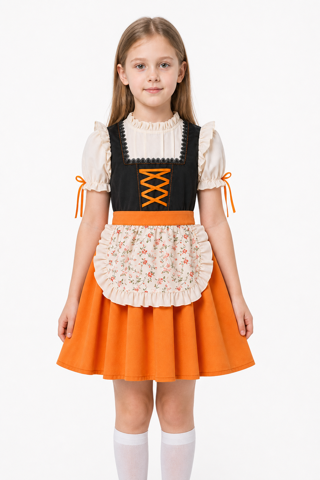 Dirndl Dress Set with Apron and Headscarf