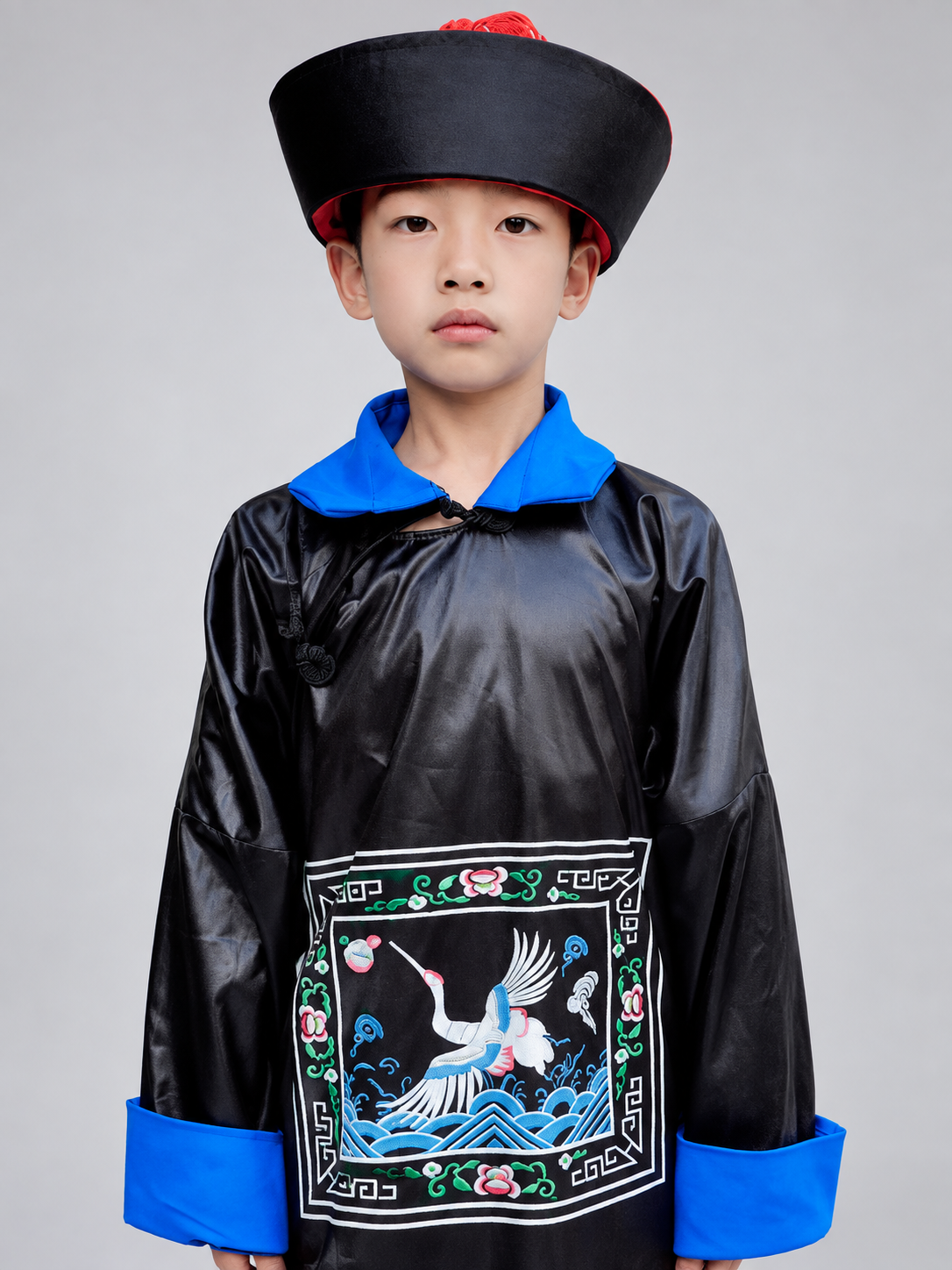 Kids' Carnival Costume with Black Robe and Hat