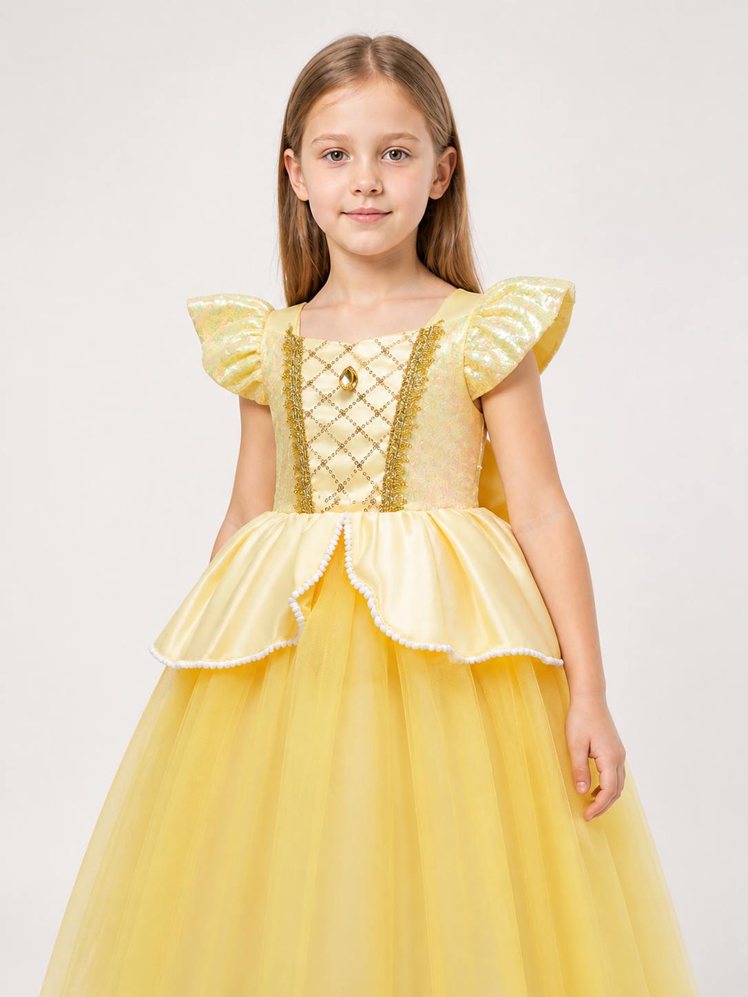 Yellow Princess Costume for Halloween Costumes detail 2