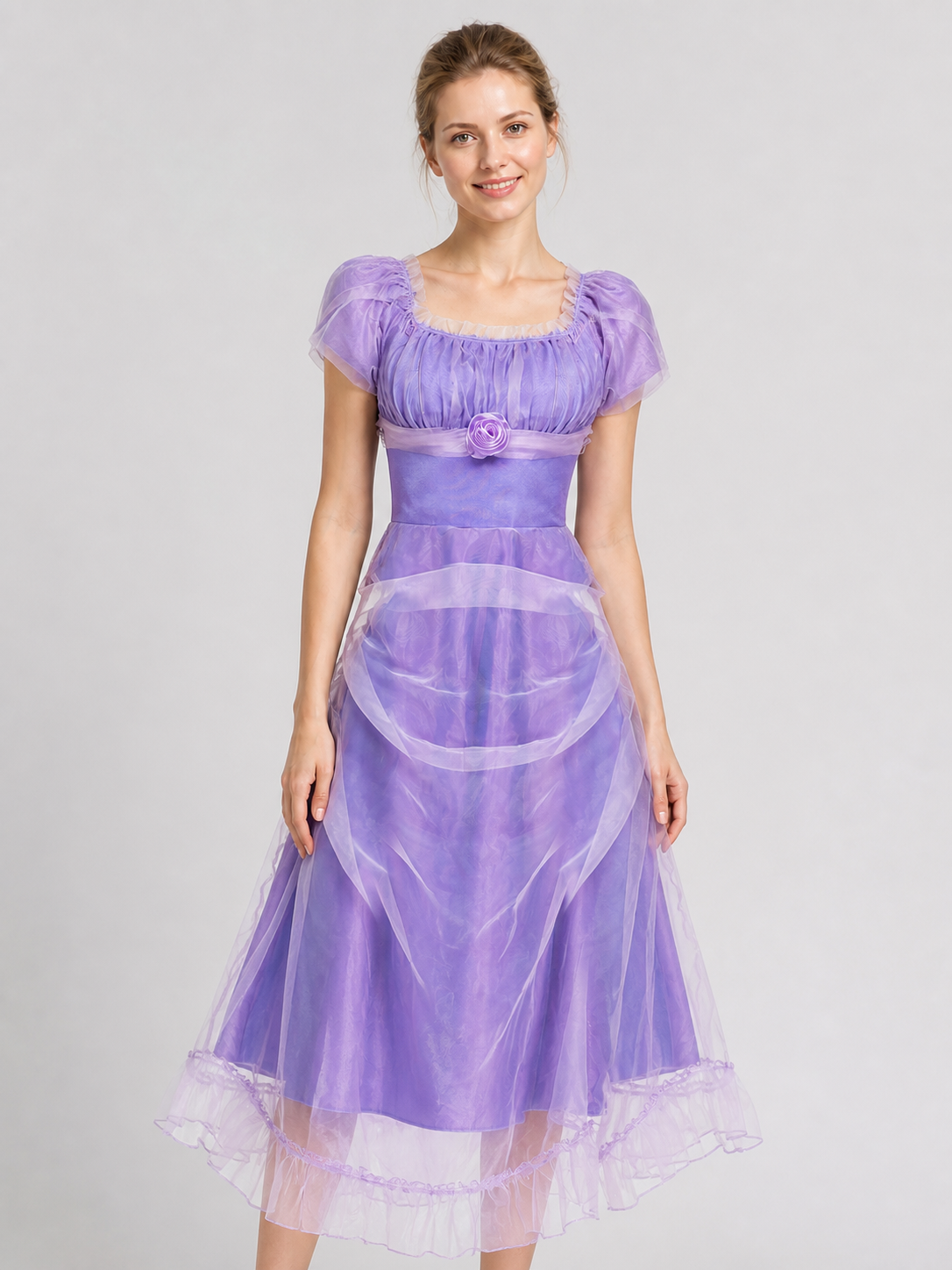 Nutcracker Princess Dress, Purple, Tiered Skirt, M-XL Costume Dresses detail 3
