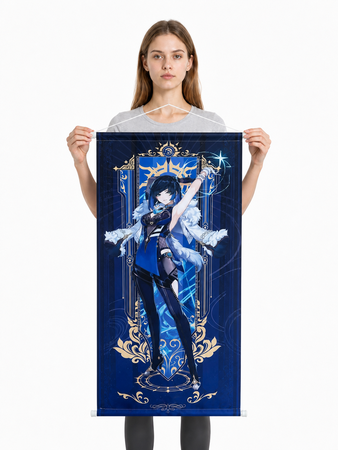 Wall Scroll with an Anime Character from a Video Game product detail 3